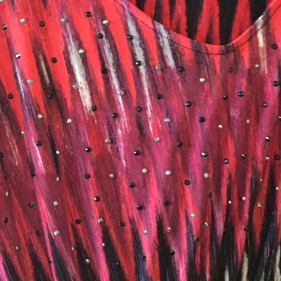 Style & Co Boho Flowy Batwing Top Stretch Elastic Waist Tunic Shirt CoverUp Gems - Picture 5 of 8